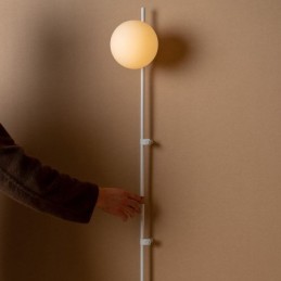 Lámpara de pared con forma de globo, estilo mediados de siglo, con enchufe