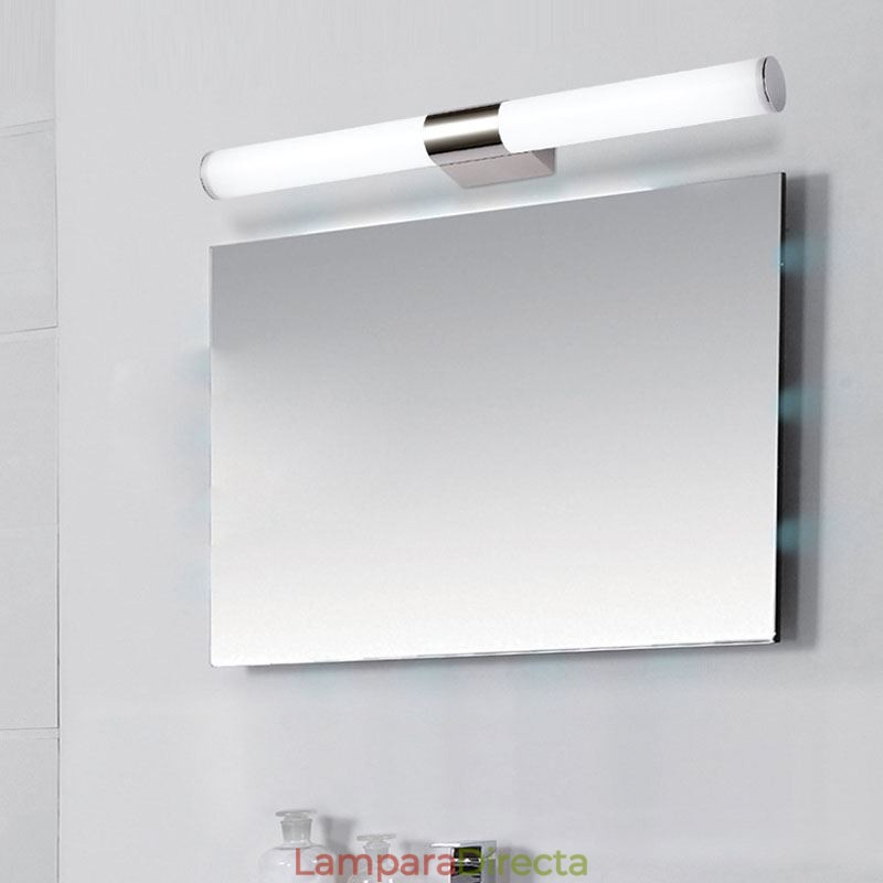 Lámpara de espejo de acero inoxidable, moderna lámpara de pared para baño, aplique de pared