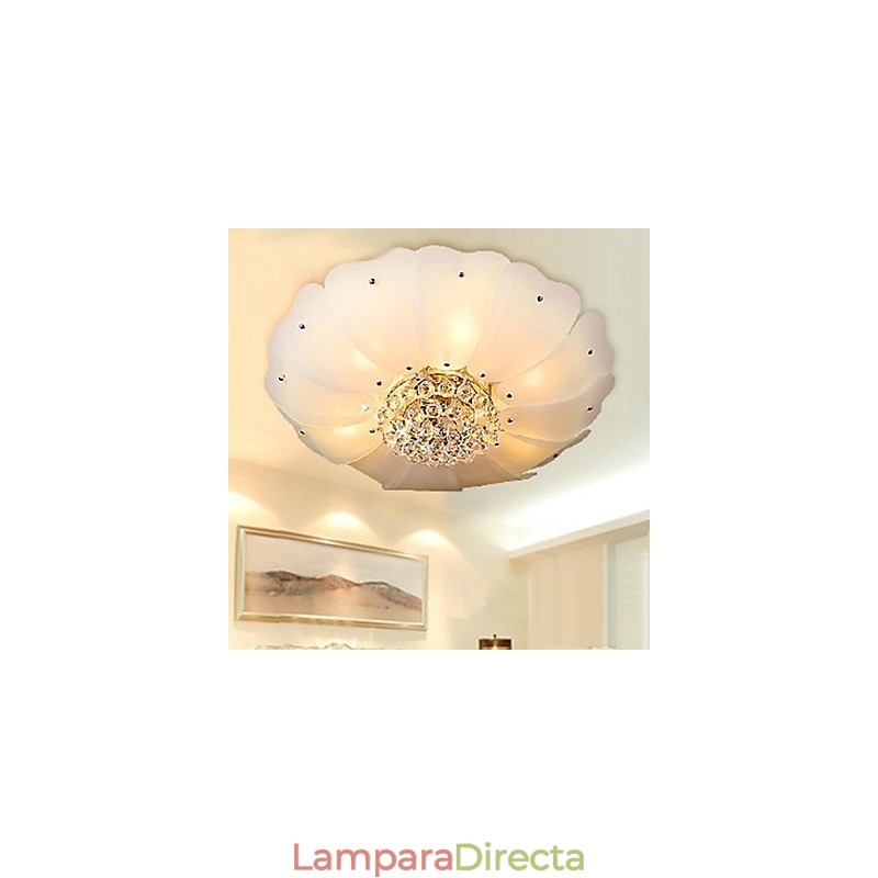 Lámpara colgante de metal galvanizado con cristal, estilo rústico, clásico, tradicional, contemporáneo y vintage.