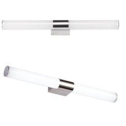 Lámpara de espejo de acero inoxidable, moderna lámpara de pared para baño, aplique de pared