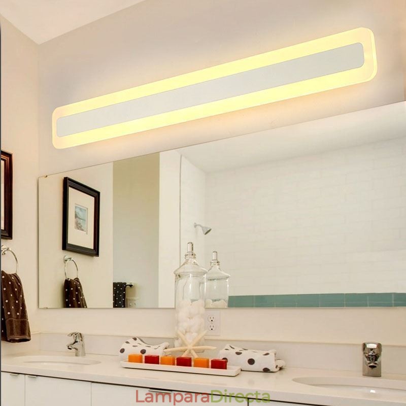 Nueva lámpara de espejo de pared moderna de acrílico cosmético para baño