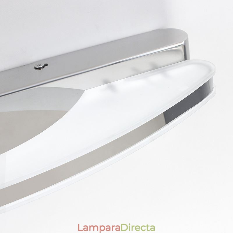 Aplique de pared con espejo moderno para baño, acero inoxidable
