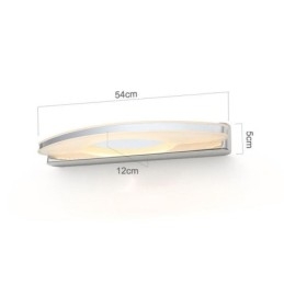 Aplique de pared con espejo moderno para baño, acero inoxidable