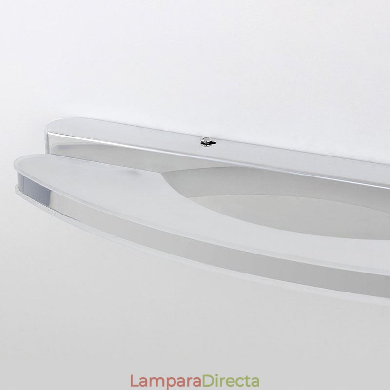 Aplique de pared con espejo moderno para baño, acero inoxidable