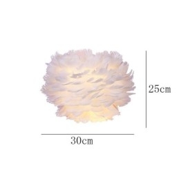 Lámpara de pared con plumas creativas, lámpara decorativa