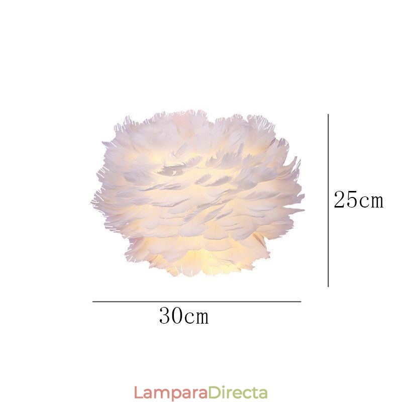 Lámpara de pared con plumas creativas, lámpara decorativa