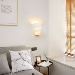 Lámpara de pared minimalista moderna con forma de pastel en espiral, lámpara de noche