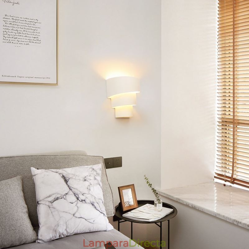 Lámpara de pared minimalista moderna con forma de pastel en espiral, lámpara de noche