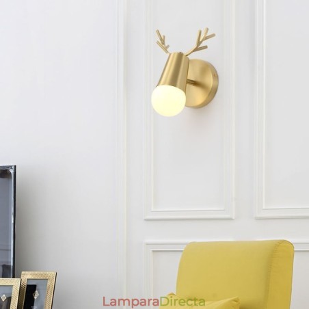 Lámpara de pared nórdica de latón con espejo y luz frontal Lámpara de pared nórdica de latón con espejo y luz frontal