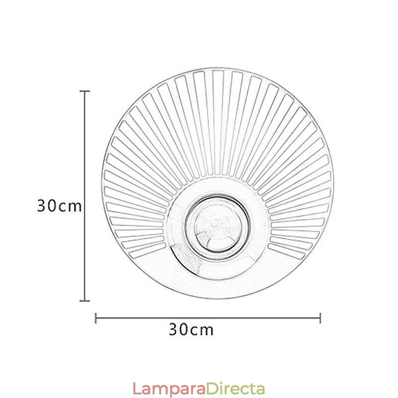 Lámpara de pared de latón nórdico con forma redonda hueca