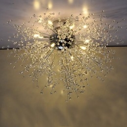 Globo de fuegos artificiales moderno de metal cromado acrílico con montaje empotrado GDNS