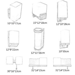 Lámpara de pared nórdica de madera con pantalla de cristal
