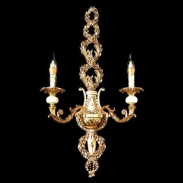 Lámpara de pared europea de lujo con pétalos de jade, lámpara decorativa, iluminación de mesita de noche