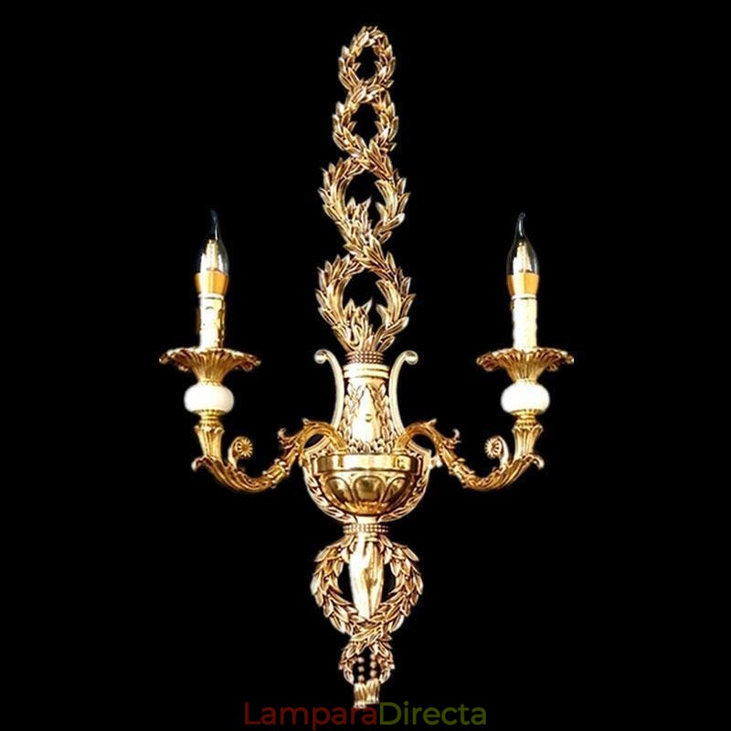 Lámpara de pared europea de lujo con pétalos de jade, lámpara decorativa, iluminación de mesita de noche