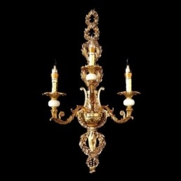 Lámpara de pared europea de lujo con pétalos de jade, lámpara decorativa, iluminación de mesita de noche