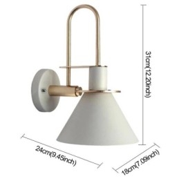 Aplique de pared nórdico estilo Makron, lámpara frontal con espejo creativo