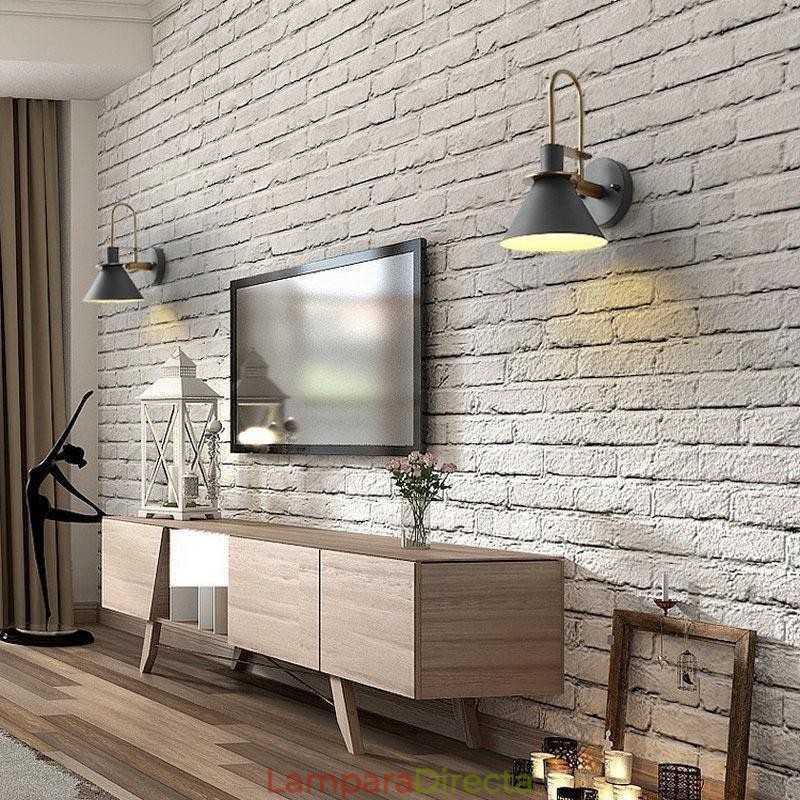 Aplique de pared nórdico estilo Makron, lámpara frontal con espejo creativo