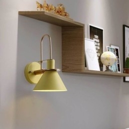 Aplique de pared nórdico estilo Makron, lámpara frontal con espejo creativo
