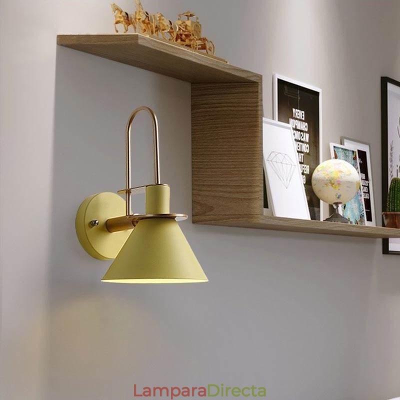 Aplique de pared nórdico estilo Makron, lámpara frontal con espejo creativo