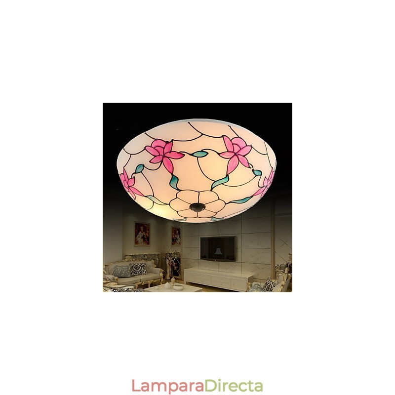 Lámpara de techo de estilo europeo con luz de cúpula absorbente.