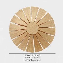 Aplique de pared redondo con flores, luz de pared de bambú única, iluminación decorativa creativa