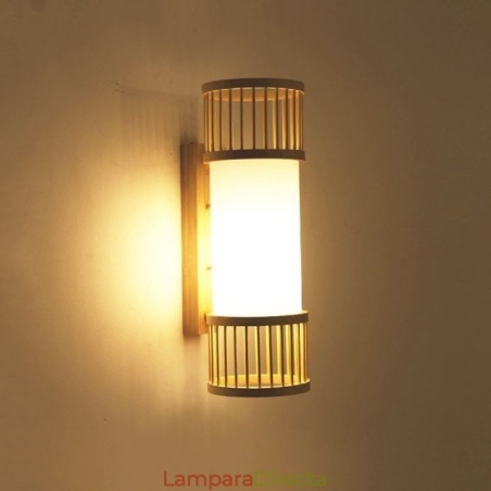 Aplique de pared de bambú vertical, creativo, redondo, para mesita de noche, escaleras. Aplique de pared de bambú vertical, creativo, redondo, para mesita de noche, escaleras.