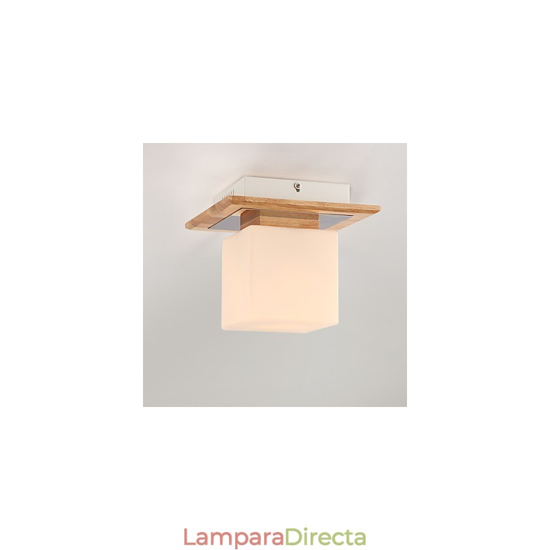 Lámpara empotrada estilo mini moderna contemporánea de madera