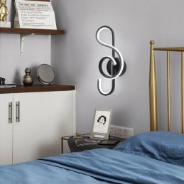 Aplique de pared minimalista acrílico con notas