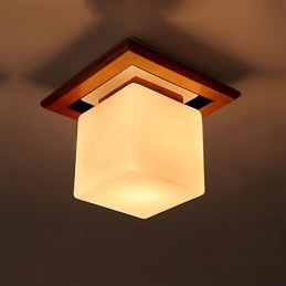 Lámpara empotrada estilo mini moderna contemporánea de madera