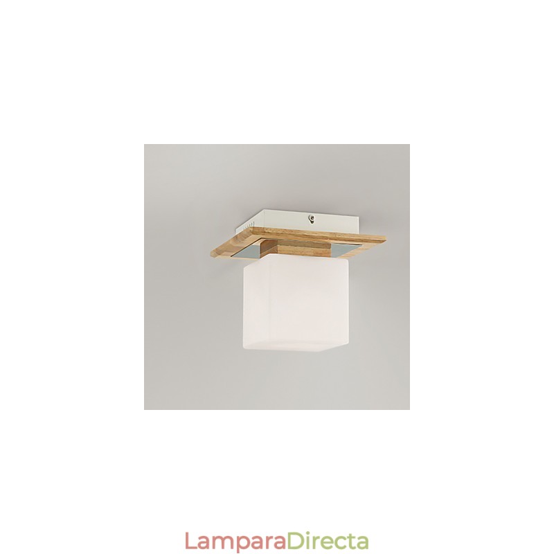 Lámpara empotrada estilo mini moderna contemporánea de madera