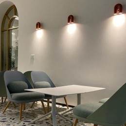Aplique de pared minimalista creativo en forma de U con pantalla giratoria de 90°