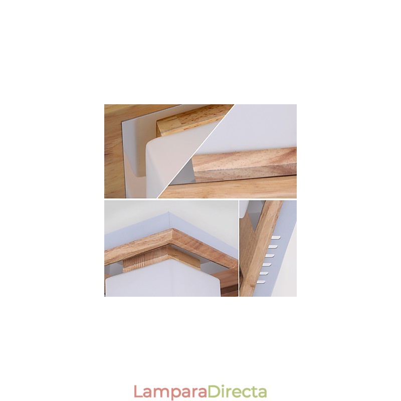 Lámpara empotrada estilo mini moderna contemporánea de madera