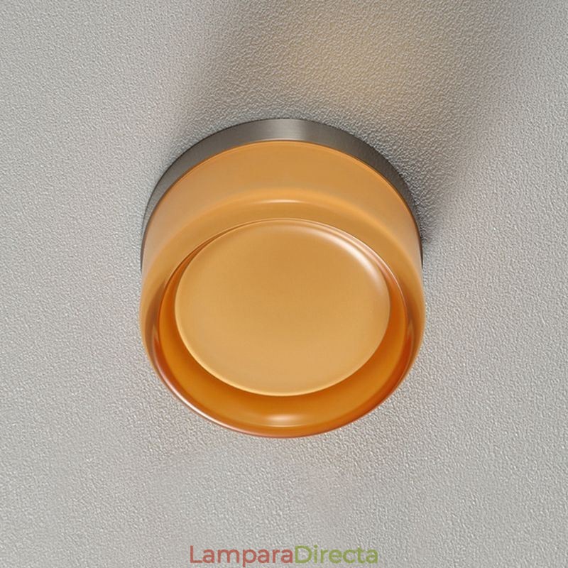 Aplique de pared moderno minimalista de acrílico de un solo cabezal redondo de hierro forjado, aplique de pared pequeño