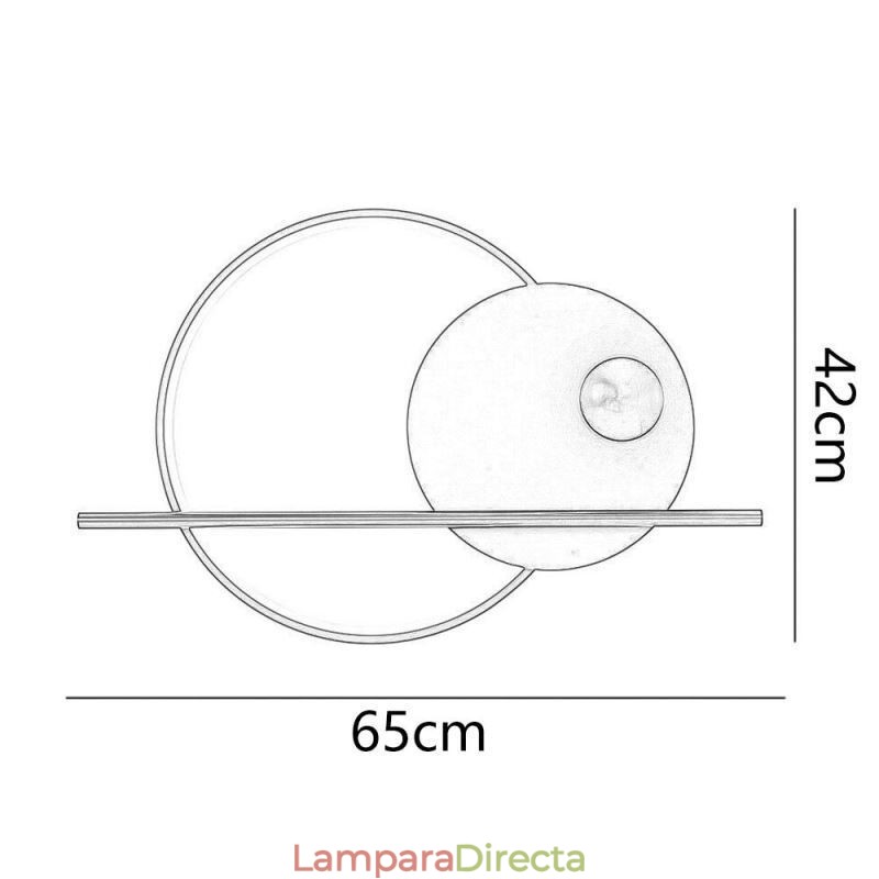 Aplique de pared redondo de hierro forjado para jardín