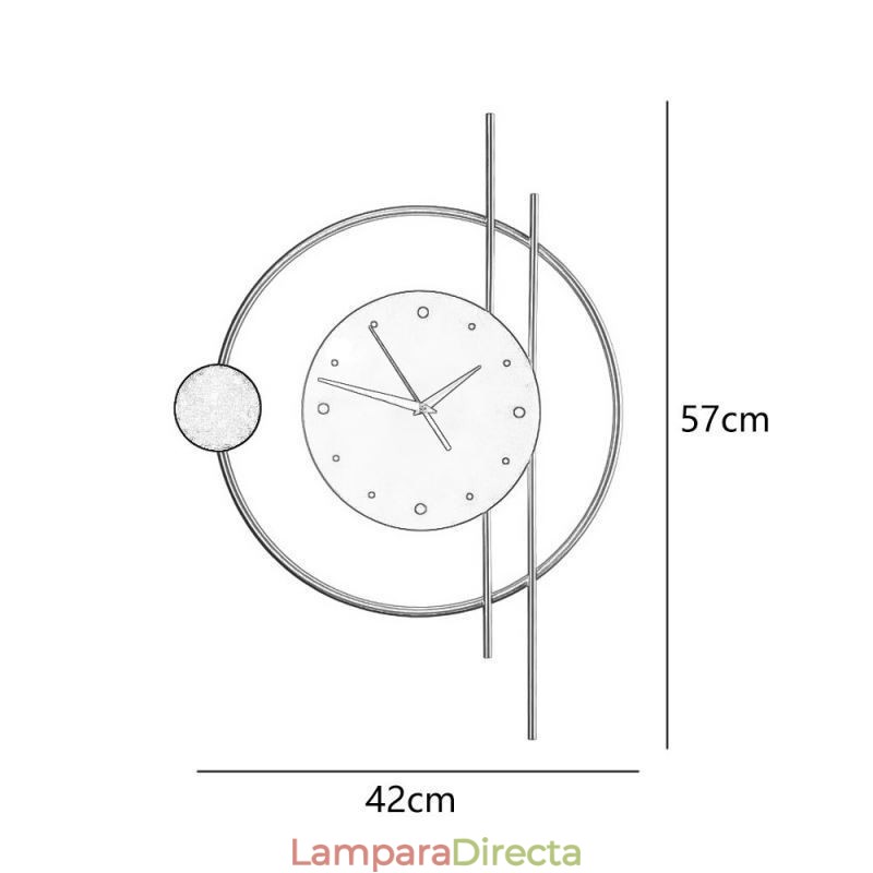 Lámpara de pared con reloj, moderna y minimalista, de hierro forjado.