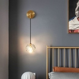 Lámpara de pared moderna con aplique de cristal creativo