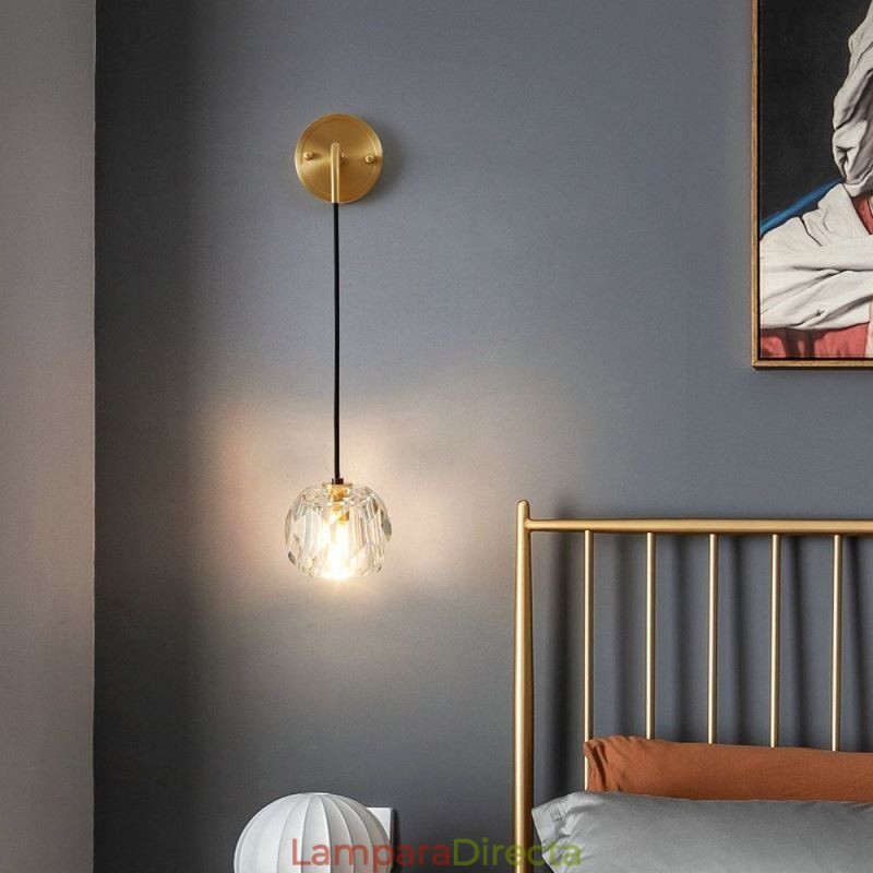 Lámpara de pared moderna con aplique de cristal creativo