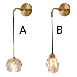 Lámpara de pared moderna con aplique de cristal creativo
