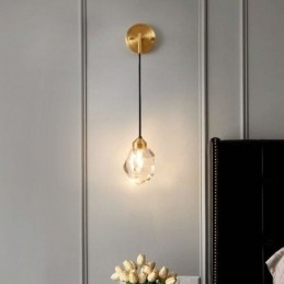 Lámpara de pared moderna con aplique de cristal creativo
