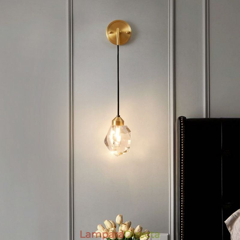 Lámpara de pared moderna con aplique de cristal creativo