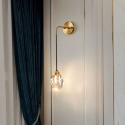 Lámpara de pared moderna con aplique de cristal creativo