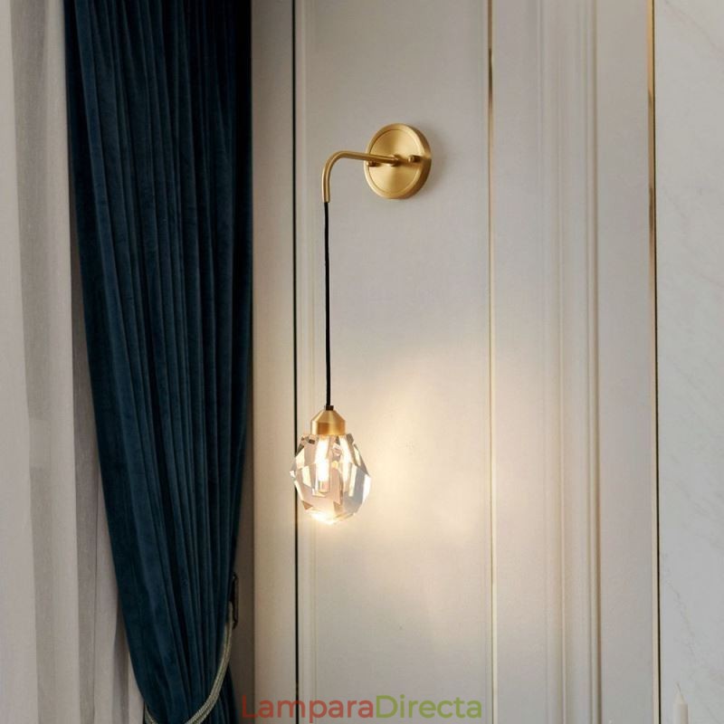 Lámpara de pared moderna con aplique de cristal creativo