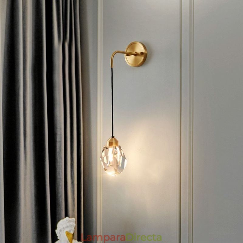 Lámpara de pared moderna con aplique de cristal creativo