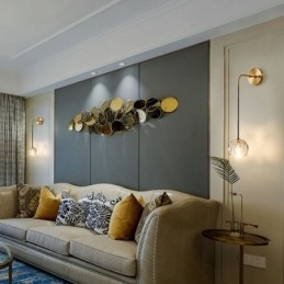 Lámpara de pared moderna con aplique de cristal creativo