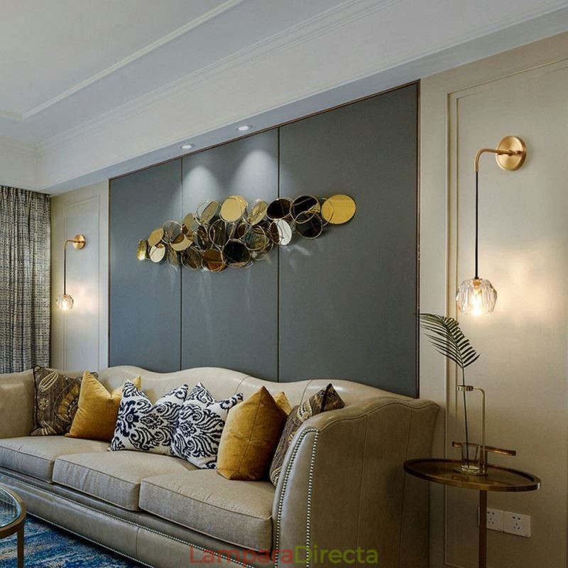Lámpara de pared moderna con aplique de cristal creativo