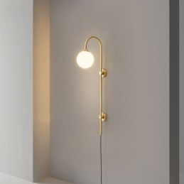Aplique de pared moderno de oro cepillado