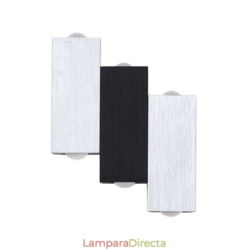 Apliques de pared modernos de aluminio con iluminación hacia arriba y hacia abajo