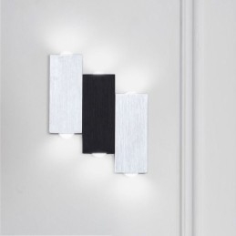Apliques de pared modernos de aluminio con iluminación hacia arriba y hacia abajo
