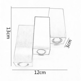 Apliques de pared modernos de aluminio con iluminación hacia arriba y hacia abajo