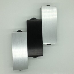Apliques de pared modernos de aluminio con iluminación hacia arriba y hacia abajo